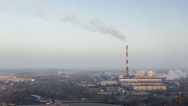 Air pollution from power plant