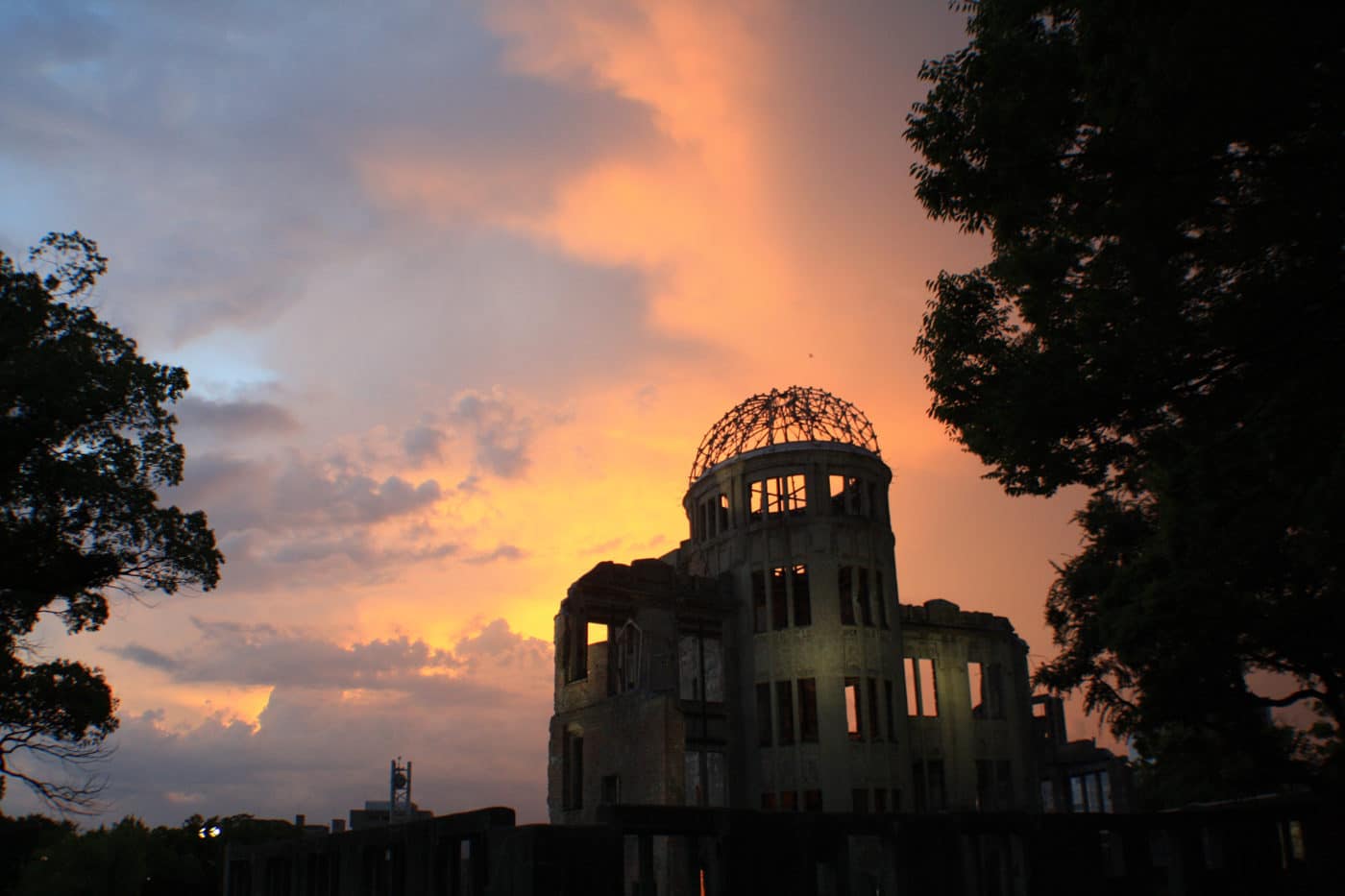 Hiroshima dome at sunset